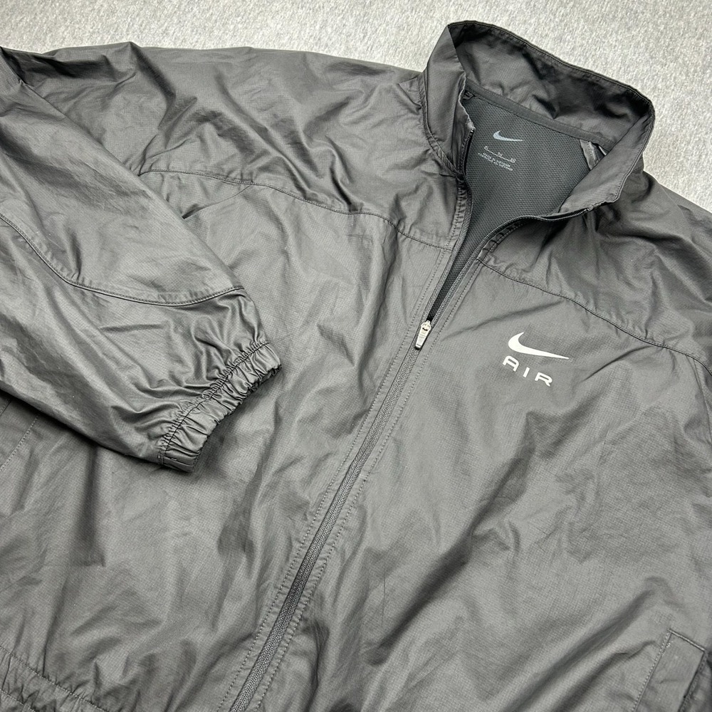Nike Air Black Reflective Dri-Fit Windbreaker Jacket Womens XL Full Zip Vented